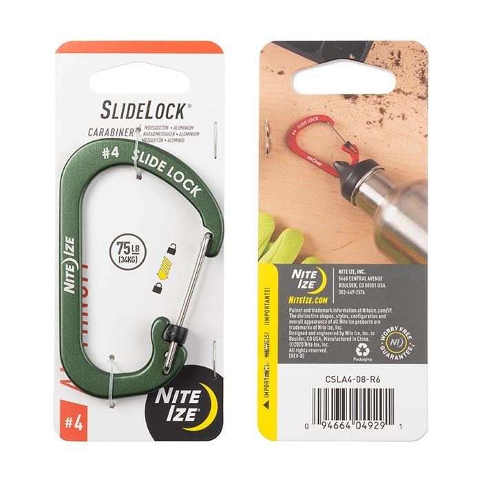 Nite Ize Slidelock Carabiner Aluminum CSLA - Survival & Outdoors